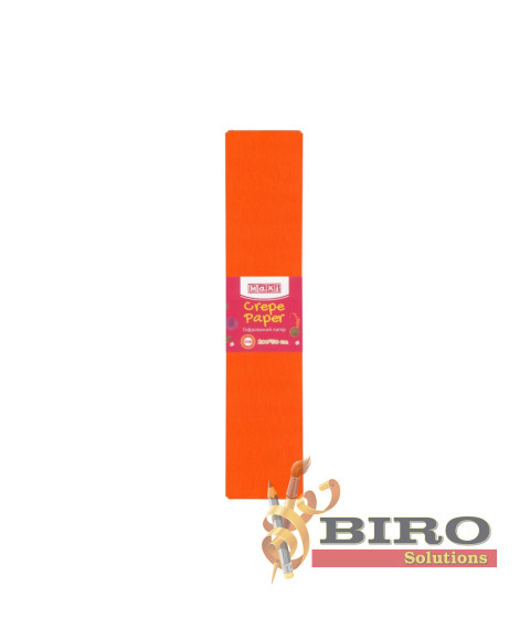 Hîrtie creponată, orange, 50*200 cm, MAXI